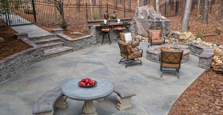 fire pit installation in Raleigh and Wake Forest