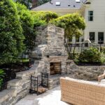 outdoor fireplace installed in Raleigh NC