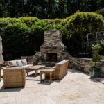 outdoor fireplace installed in Raleigh NC