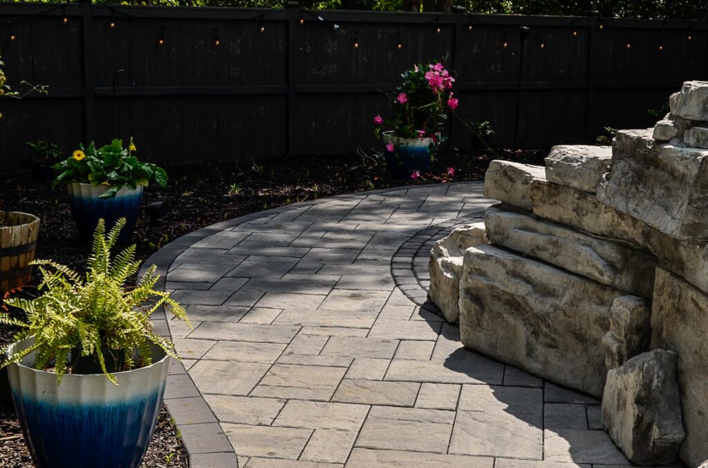 Paver pool deck installed in Wake Forest NC by Bellus Terra