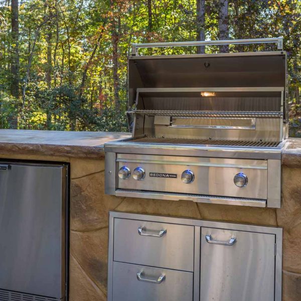 outdoor kitchen installed by Bellus Terra in Wake Forest